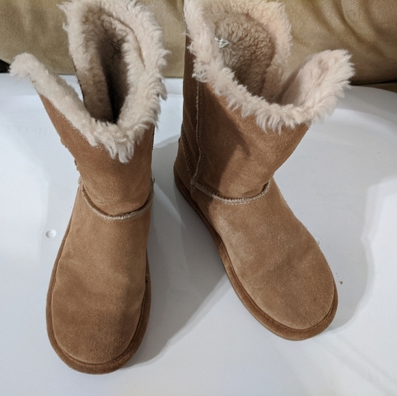 Bjorndal Shoes - Bjorndal Joey Brown Tan Leather and Wool Sherpa Lined Boots - size 6